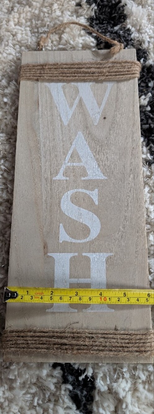 Rustic Wooden "WASH" Sign - Picture 4 of 4